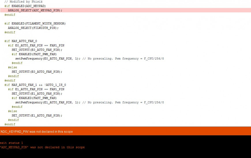 Прошивка Marlin 1.1.0-BugFix для принтеров семейства P802 (Tronxy, Zonestar) с ADC KEYPAD.