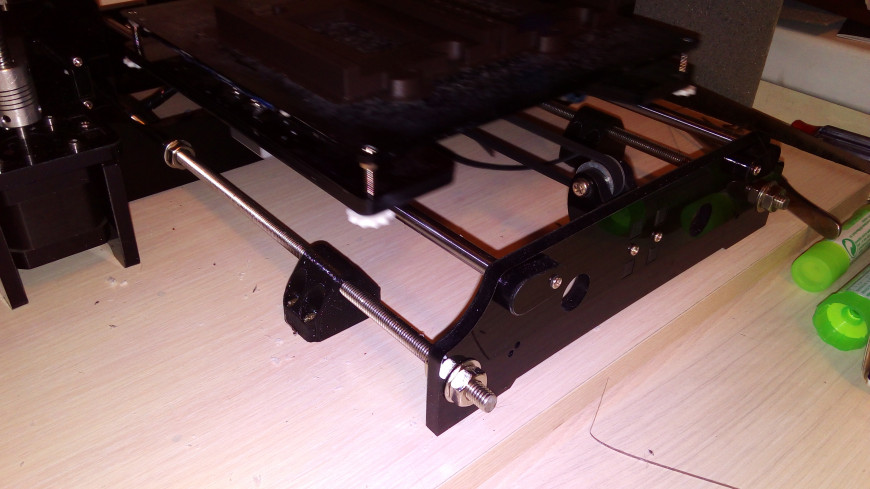 Неудачная попытка заменить линейные подшипники на втулки на оси Y