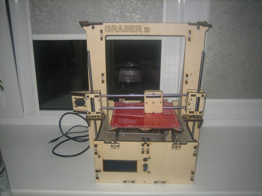 Сборка 3Д принтера Graber-ATX i3 корпус которого полностью из фанеры