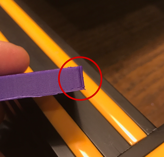 Дефект печати: Волна или бугорок на углах модели