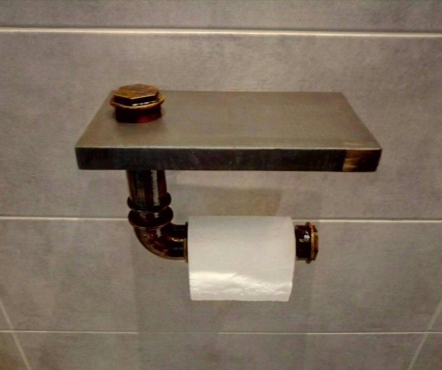 Полочка/вешалка для туалетной бумаги 'Лофт'