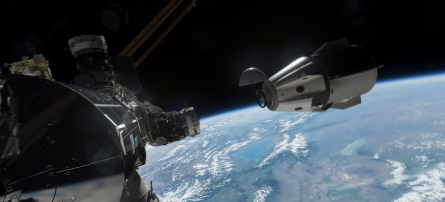 Новый корабль компании SpaceX с 3D-печатными двигателями пристыковался к МКС