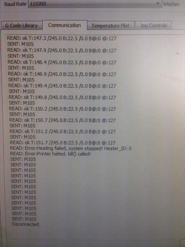 помогите пожалуйста, после замене в принтере алюминиевого нагревательного блока выбивает ошибкаError:Heating failed