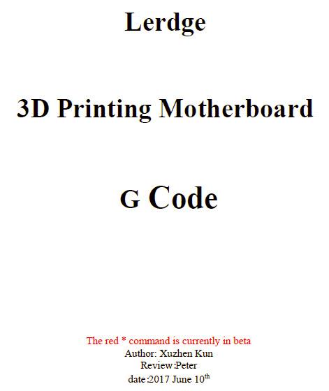 Lerdge G-code Overview Lerdge G-code Overview