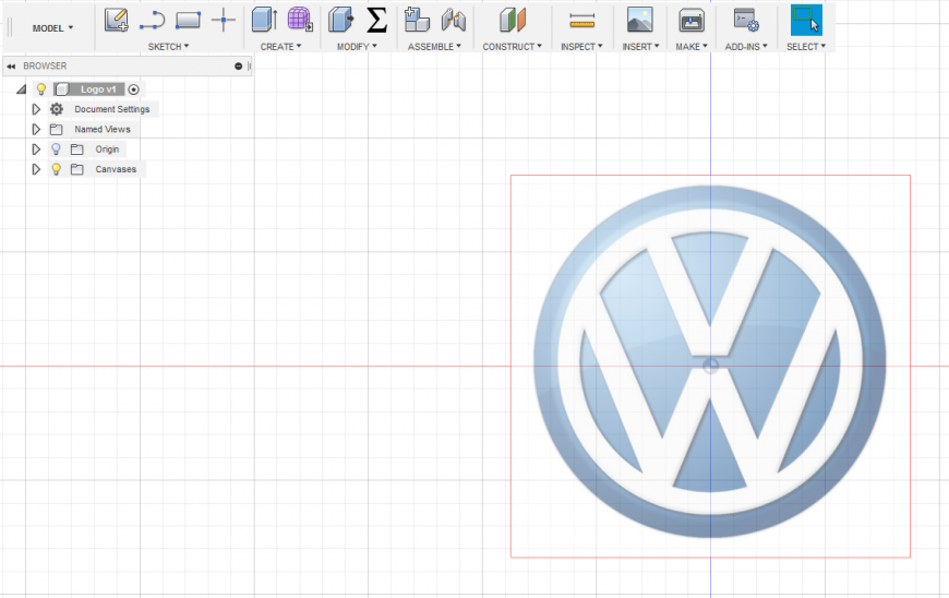 Autodesk Fusion 360. Проектирование масштабируемого логотипа по изображению.