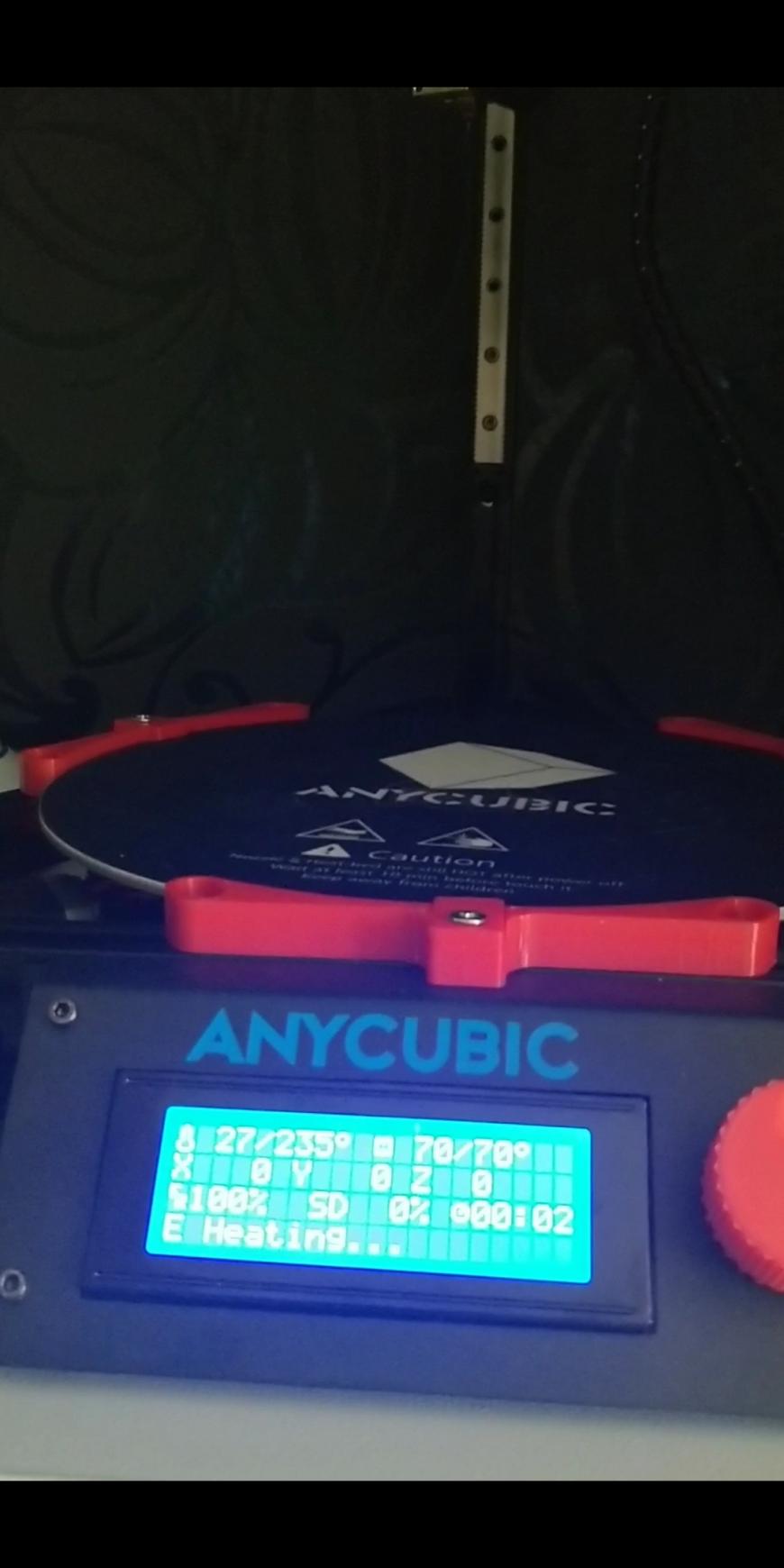 Перестал греться экструдер Anycubic Kossel на Marlin 1.1.9