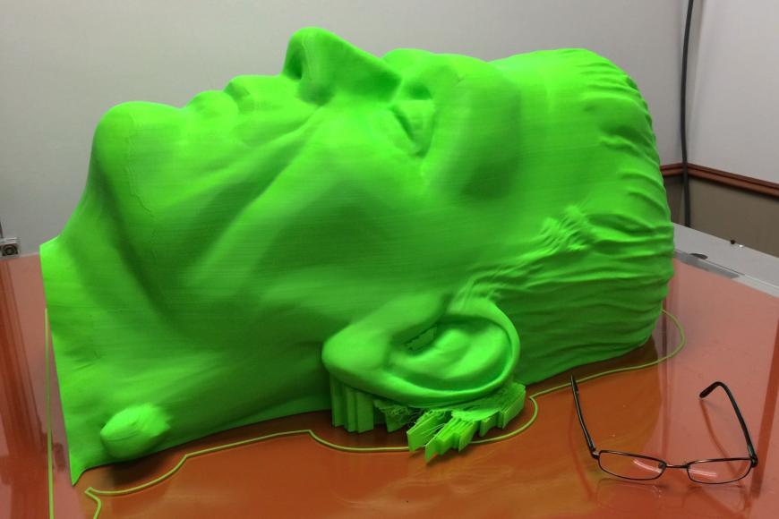 3DP Unlimited напечатала гигантскую голову Франкенштейна в преддверии Хэллоуина