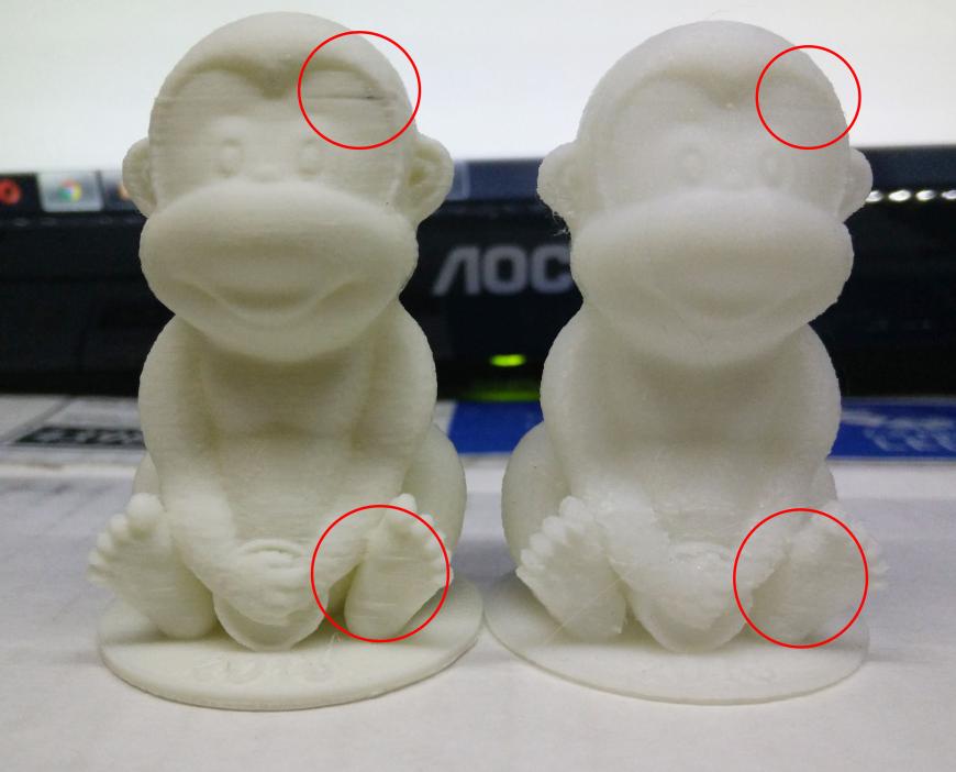 проанализируйте опытным глазом, фирменный абс против китайского пла.