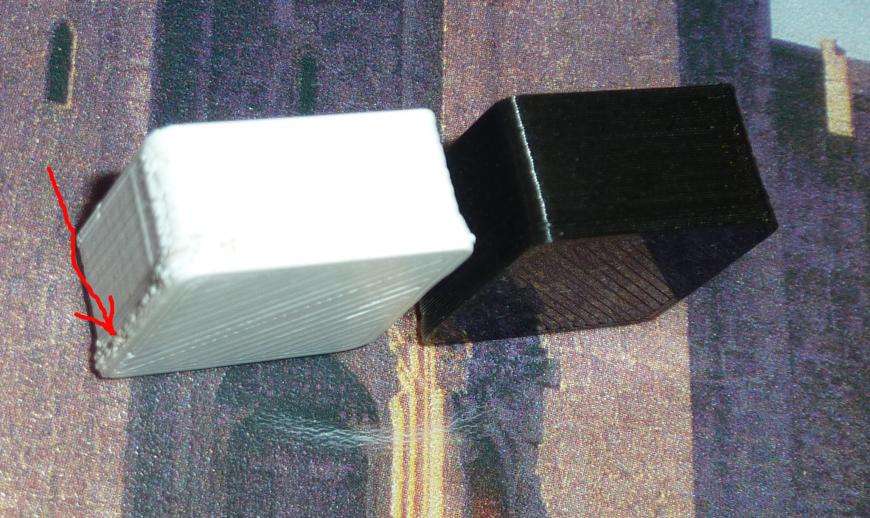 Замятие слоев недалеко от стола при печати ABS Замятие слоев недалеко от стола при печати ABS