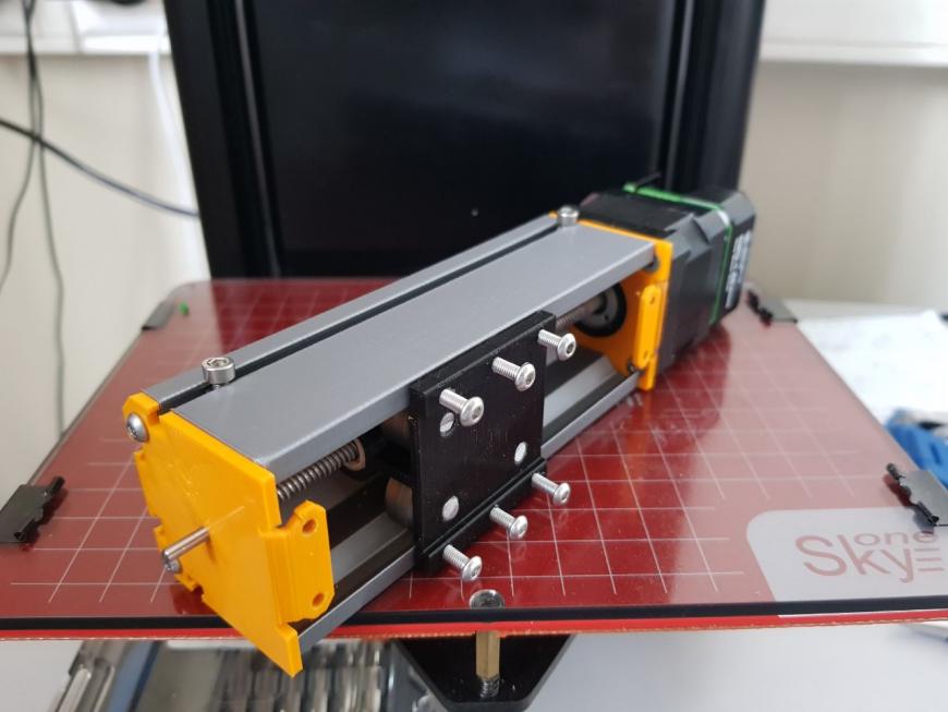 Пример 3D печати прототипа линейного модуля на 3D принтере SkyOne