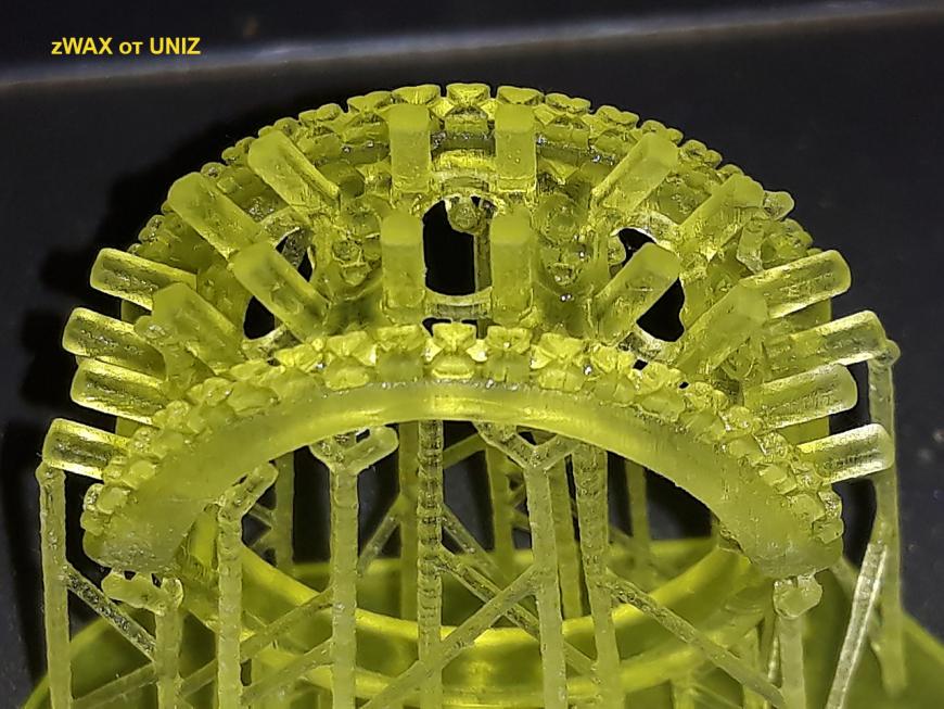 zWAX от UNIZ Пробная печать. UNIZ PLUS.
