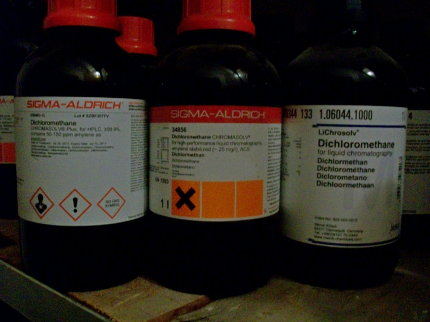 ДХМ баня. Обработка ацетоном.