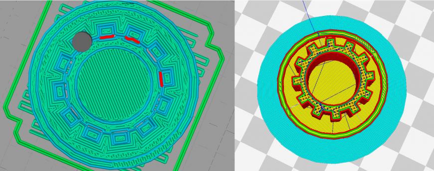 Настройки слайсера Simplify3D при печати шестерни