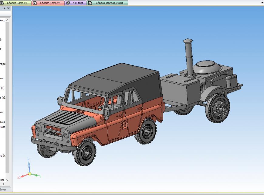 Создание модели УАЗа в масштабе 1:43.