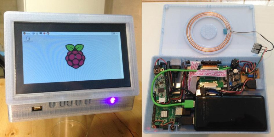 Беспроводной компьютер PiBook на Raspberry Pi 2, созданный с помощью 3D-печати