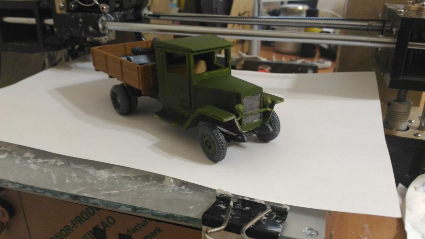 Зис-5. Сборная модель напечатаная на 3d-принтере.