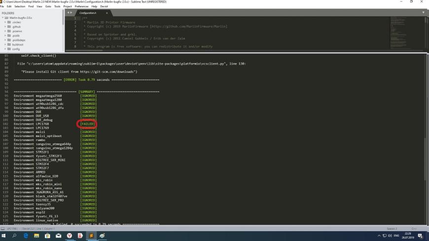 Проблема с marlin 2
