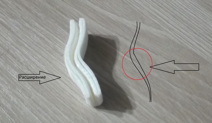 Лечение по фотографии: 'расслоение' стенки детали