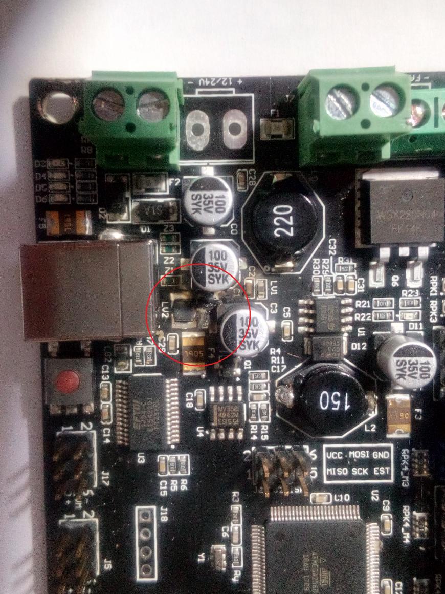 Сгорела плата MKS GEN V1.4