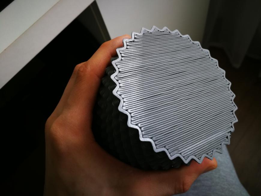 Печать стаканчика для ручек и карандашей соплом 1 мм, алюминиевым пластиком