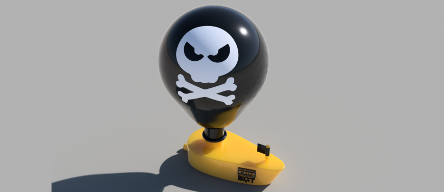 Лодочка с двигателем из воздушного шарика