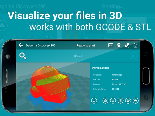 Мобильное приложение Printoid для управления 3D-печатью через OctoPrint