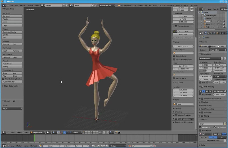 Программа для создания 3д персонажей блендер