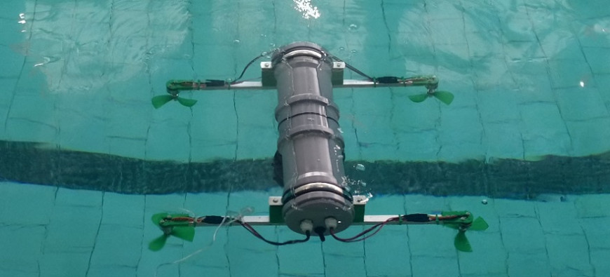 Ученые СибГУ испытывают подводный квадрокоптер с 3D-печатными деталями