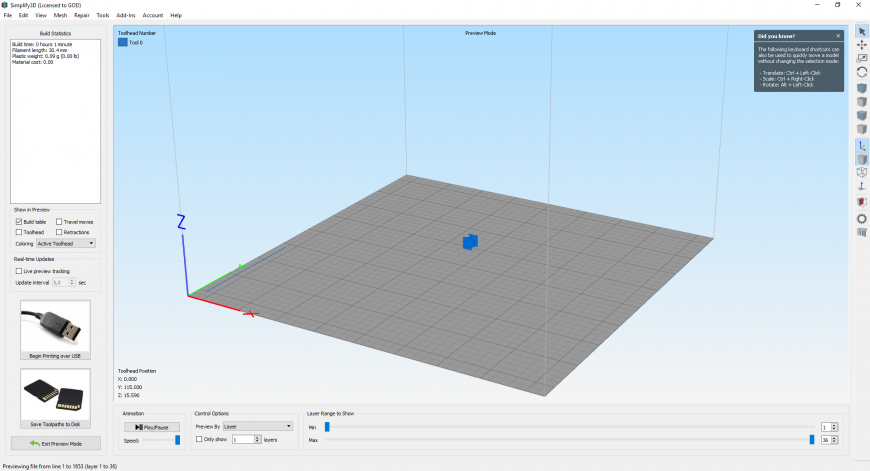 Настройка SIMPLIFIY3D