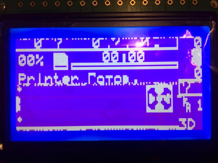 Дисплей 12864 Full Graphic Smart Controller.  Смещение строк по горизонтали.