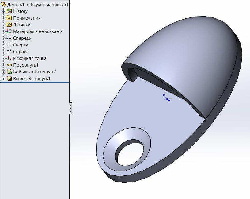 Дверной упор - построение SolidWorks №1