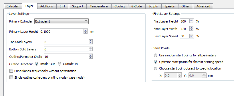 SimpliFy3D нарезает с мелкой змейкой.