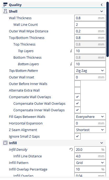 Щели при печати ПЛА