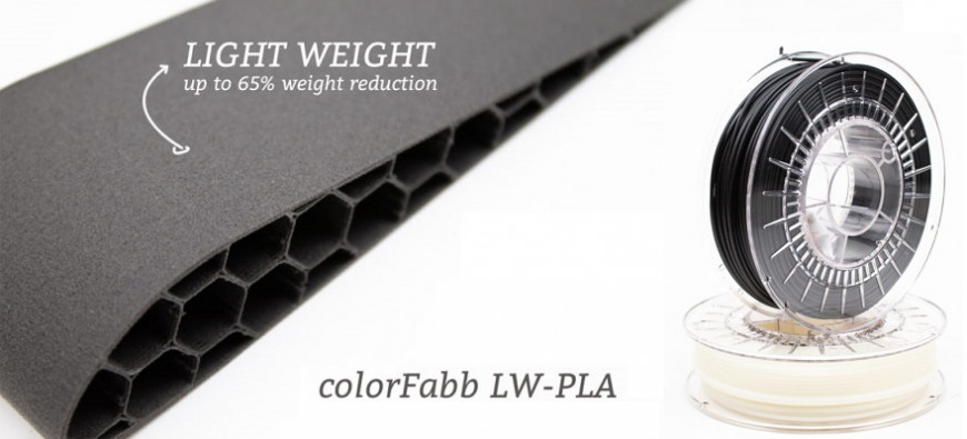 ColorFabb предлагает вспенивающийся филамент LW-PLA