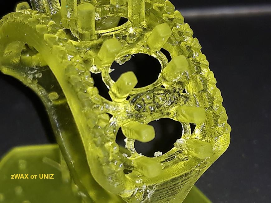 zWAX от UNIZ Пробная печать. UNIZ PLUS.