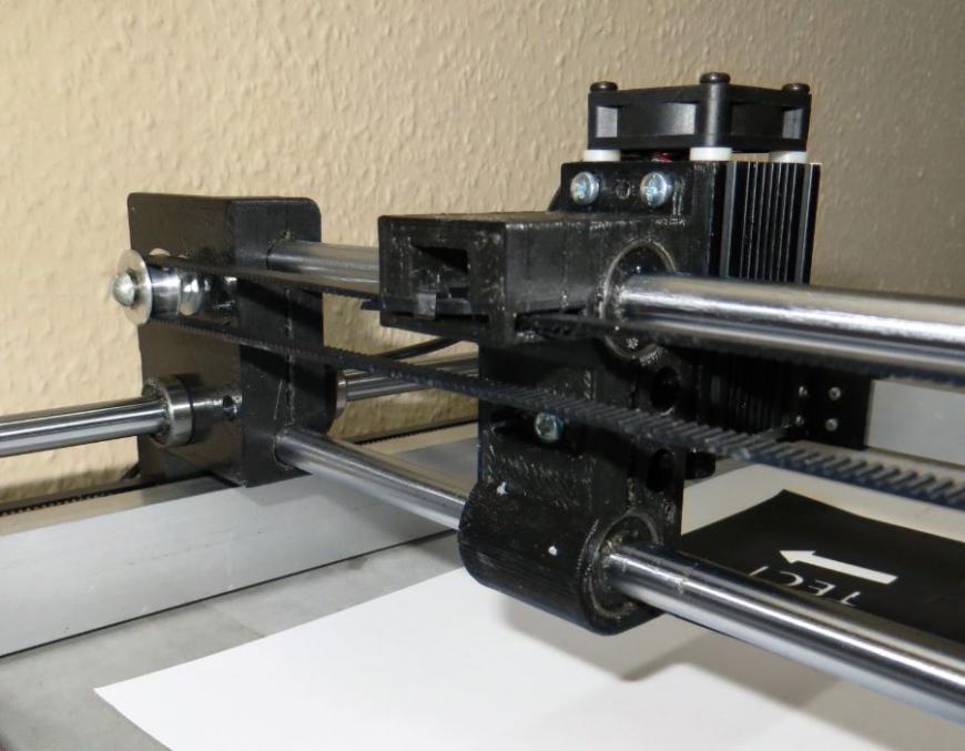 Строим лазерный гравер 20х30 см на валах 10 мм, с лазерным модулем 2,5 ватта