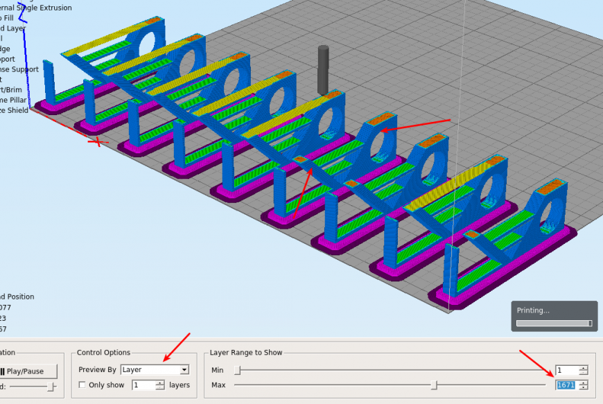 'Сопли' при печати нескольких объектов в Simplify3D