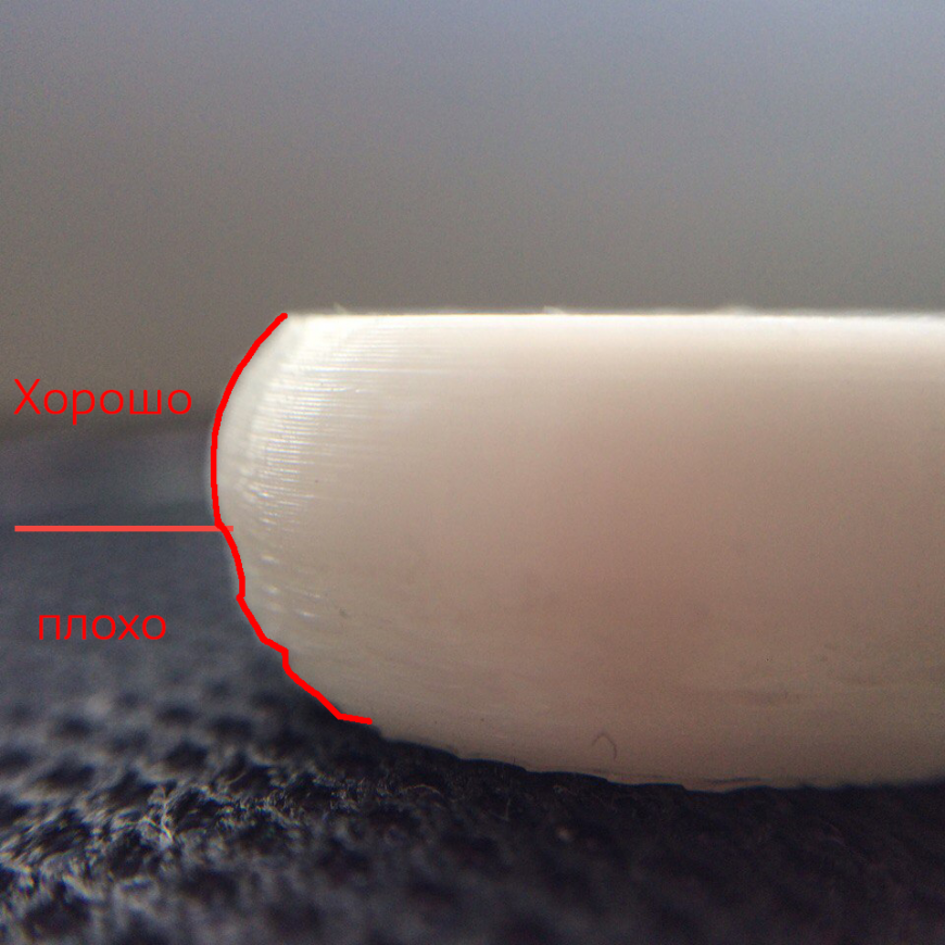 Половина детали печатает криво