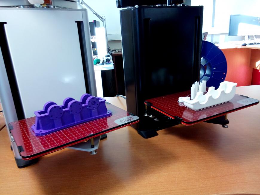 Макет цилидрического редуктора, напечатанный на 3D принтере SkyOne