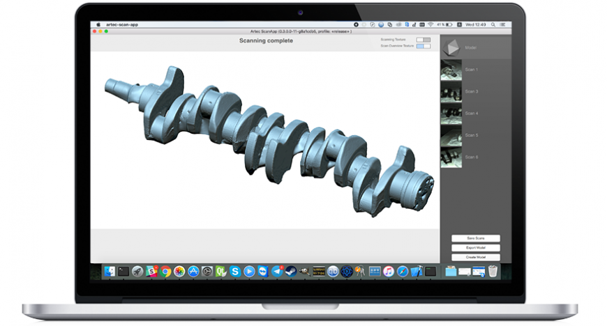 Artec 3D предлагает программу для 3D-сканирования Artec Studio 14