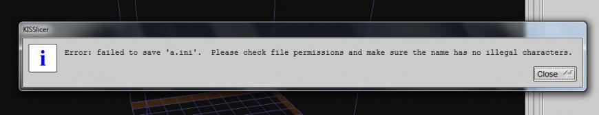 Kisslicer не сохраняет профили. Kisslicer не сохраняет профили.