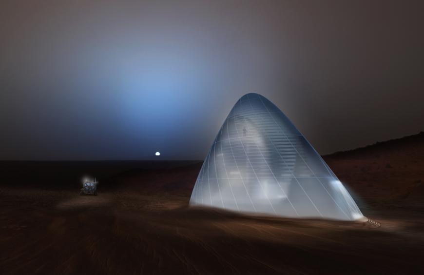Лучшие проекты поселения на Марсе: 3D-печать и пневмокаркасы.