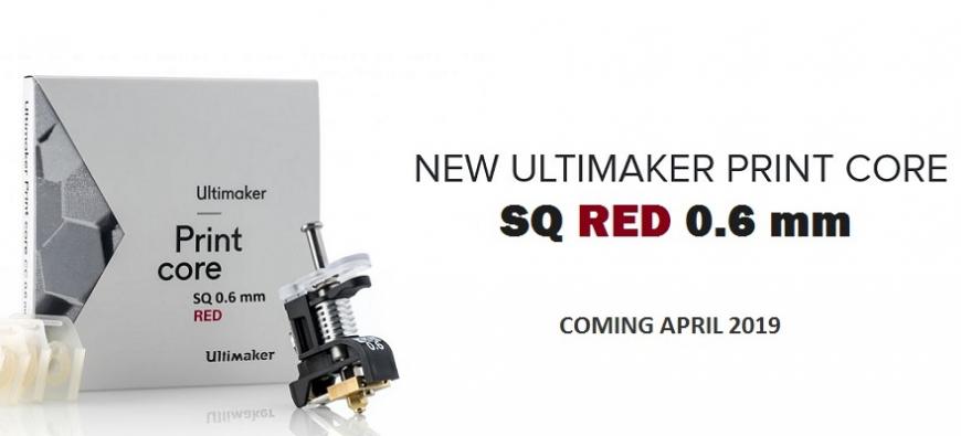 Компания Ultimaker анонсировала хотэнды SQ Red 0.6 с квадратными соплами