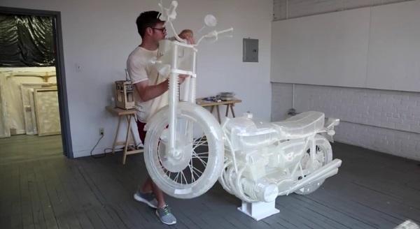 Нью-йоркский художник напечатал на 3D-принтере Ultimaker мотоцикл Honda CB500 в полную величину