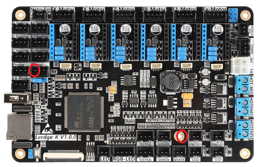 КЗ материнской платы LERDGE-K