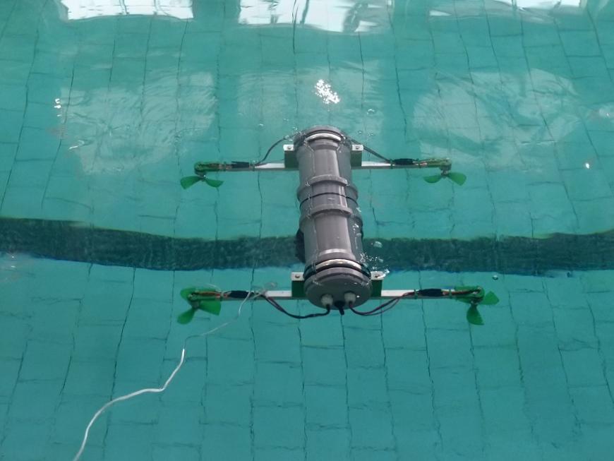 Ученые СибГУ испытывают подводный квадрокоптер с 3D-печатными деталями