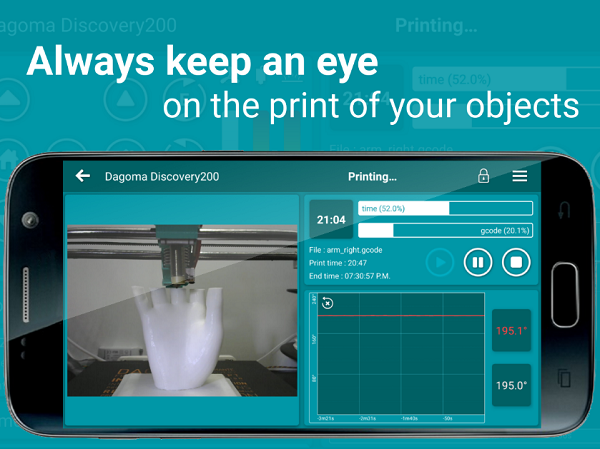 Мобильное приложение Printoid для управления 3D-печатью через OctoPrint