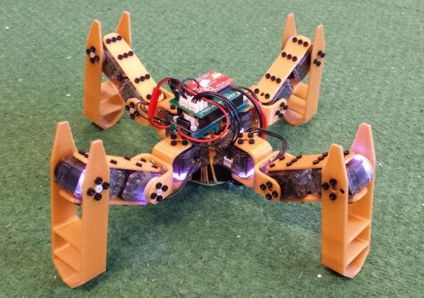 Spidey, 3D-печатный самодельный параметрический робот с открытым исходным кодом