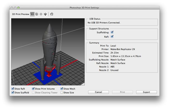 Adobe расширяет поддержку 3D-печати