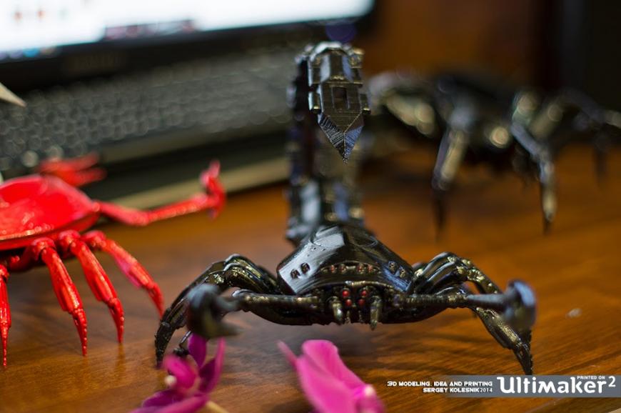 3D-печатные насекомые и паукообразные: невероятный скорпион Сергея Колесника
